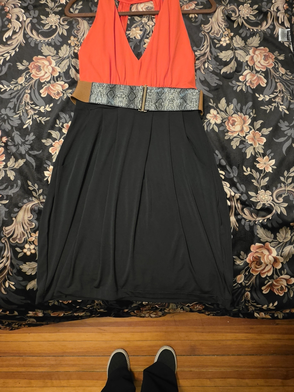 Rampage Red and Black Cutout Dress